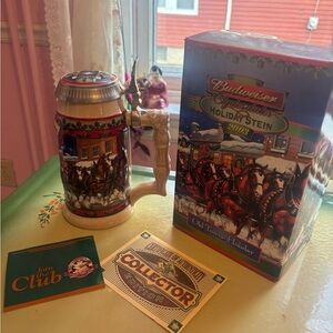 Budweiser 2003 Holiday Christmas Stein Brand New W/Box Collector Edition